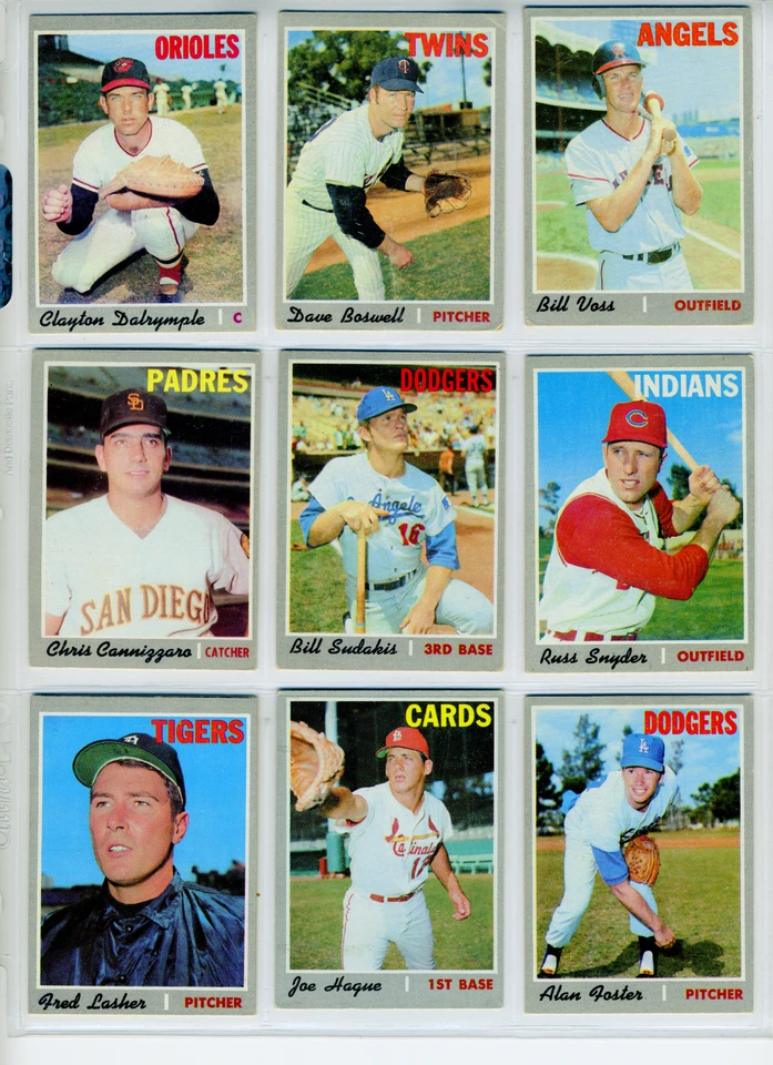 1970 Topps Baseball Cards MLB You Pick  (1) EX to NM 274 - 540 Vets &  Rookies - Image 3 of 4