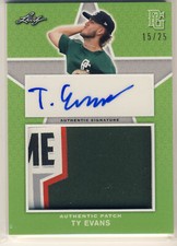 TY EVANS 2020 Leaf Perfect Game PG National Showcase PATCH AUTO /25 FLORIDA
