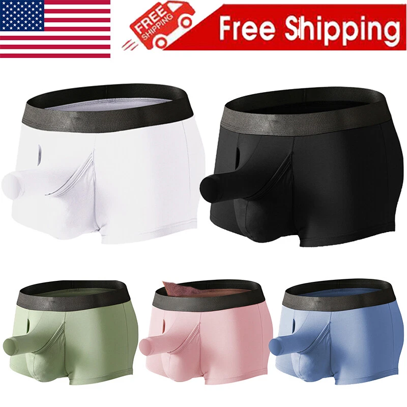 US Men Underwear Penis Pouch Elephant Trunk Breathable Boxer Briefs  Lingerie*