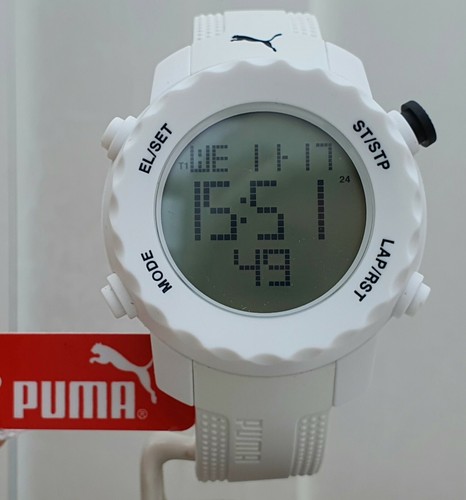 PUMA watch Unisex Mens Ladies White Digital Easy to Read 4Alarms,Timer,Chrono (4 - Picture 2 of 12