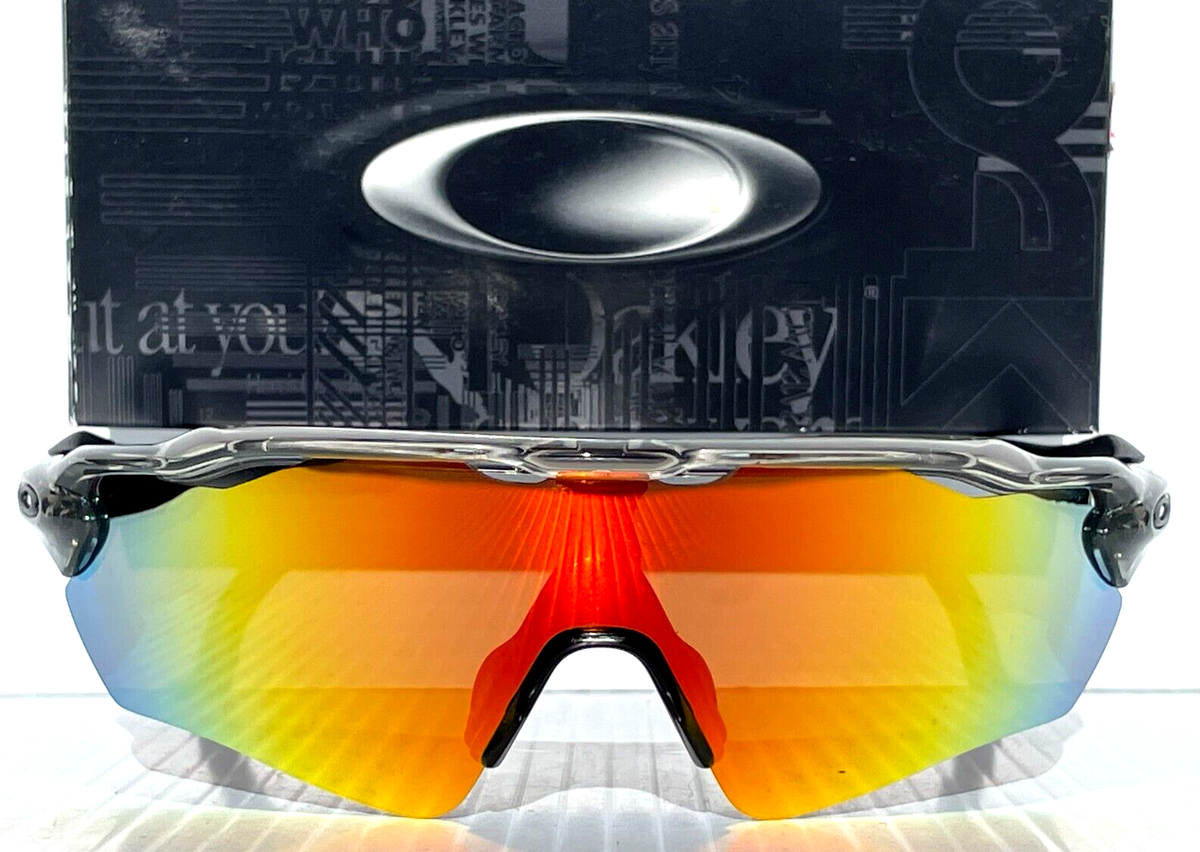 NEW Oakley RADAR EV PATH Grey Smoke POLARIZED Galaxy Ruby Sunglass