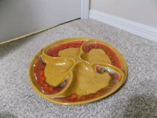 Vintage 4 Section Ceramic Appertizer/Relish Dish Santa Anita Ware Calif