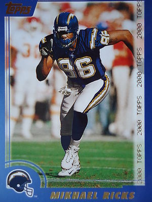 NFL 218 Mikahel Ricks San Diego Chargers Topps 2000