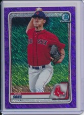 2020 Bowman Chrome Noah Song Purple Shimmer Prospect RED SOX