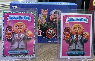 2 Cards! Chocolate-Covered Carl 2023 Topps GPK x VIEW ASKEW (Green and Base)