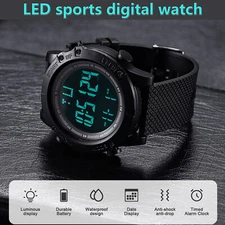 Waterproof Digital Sports Watch Military Tactical LED Backlight Wristwatch Men