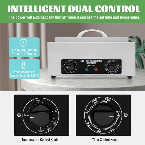 Esterilizador de calor seco gabinete autoclave lupa tatuajes desinfección máquina de salón - Imagen 10 de 14