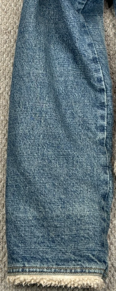 Guess Women's 1970's Vtg Sherpa Lined Full Button Denim Jacket Size Medium - Image 3 of 4