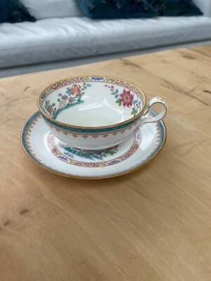 Ancienne tasse et sous en porcelaine de Mintons H J Linton - Photo 1/4