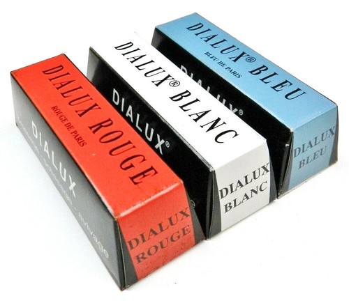 Dialux Rouge Jewelers Rouge Polishing Compound Red White & Blue for Gold Silver - Picture 1 of 12