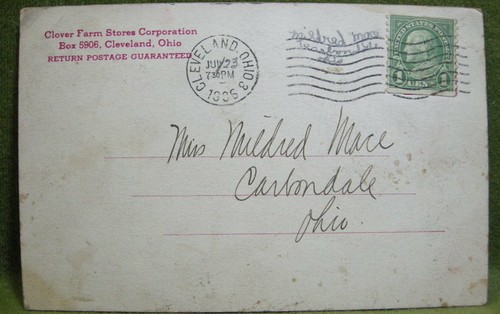 Cleveland, OH. CLOVER FARM STORES. LARRY YORK HOBBY CLUB. 1930's POSTCARD. NoRsv - Picture 4 of 4