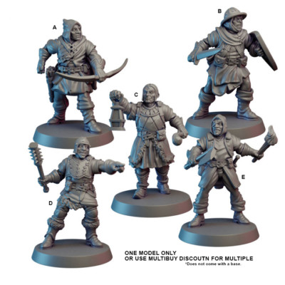 V62 BANDIT MERCENARY THIEF SET || D&D Resin Vae Victis Miniature 28mm 32mm