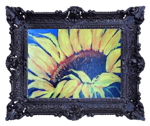 Wunderschönes Gemälde Bilder Barock Antik Repro Rahmen Sonnenblume 56x46 cm Mix - Picture 27 of 34