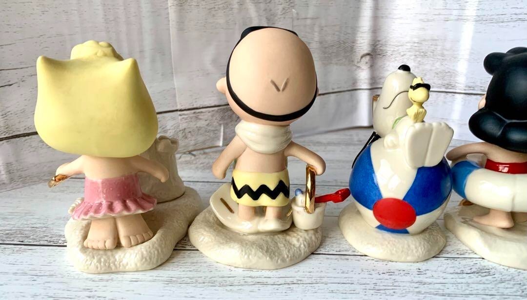 SNOOPY - スヌーピー海外限定 Lenox ビーチパーティ Snoopy Lenox Peanuts Beach Party Pottery Figure set Limited