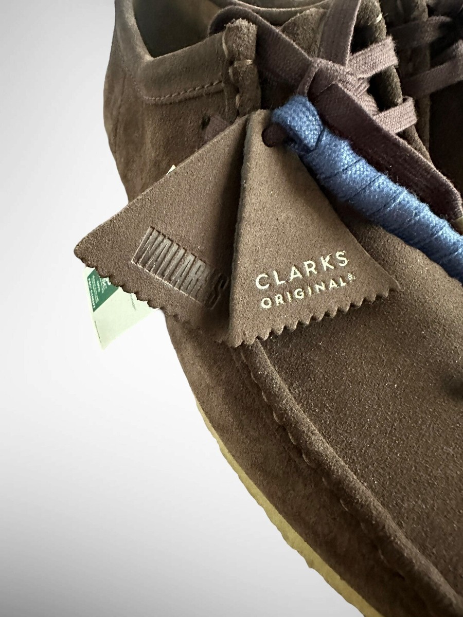 CLARKS ORIGINALS Wallabee Shoes Dark Brown Suede Brand New