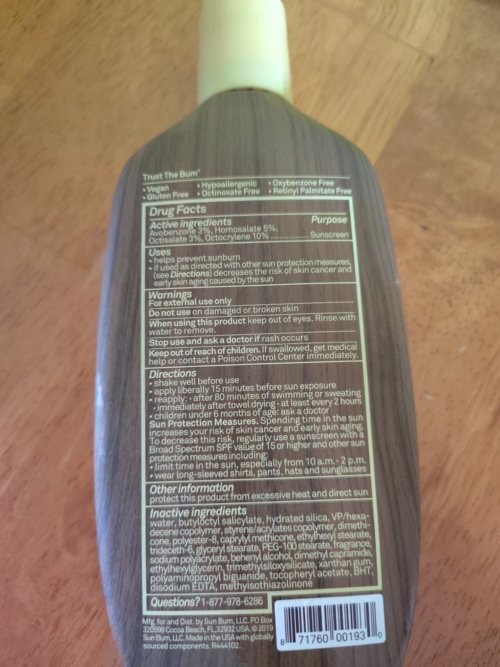 Sun Bum оригинальный солнцезащитный увлажняющий лосьон для тела SPF 30 — широкий спектр - Изображение 3 из 3
