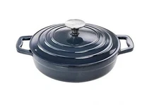 MegaChef 2 Quart Round Enameled Cast Iron Braiser Pa