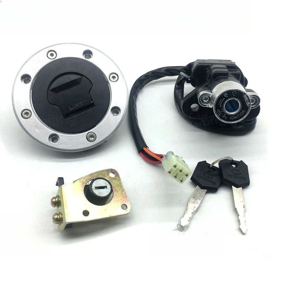 New Ignition Switch Fuel Gas Cap Seat Lock Set For 1996-1999 Suzuki GSXR600/750 — 第 2/4 张图片