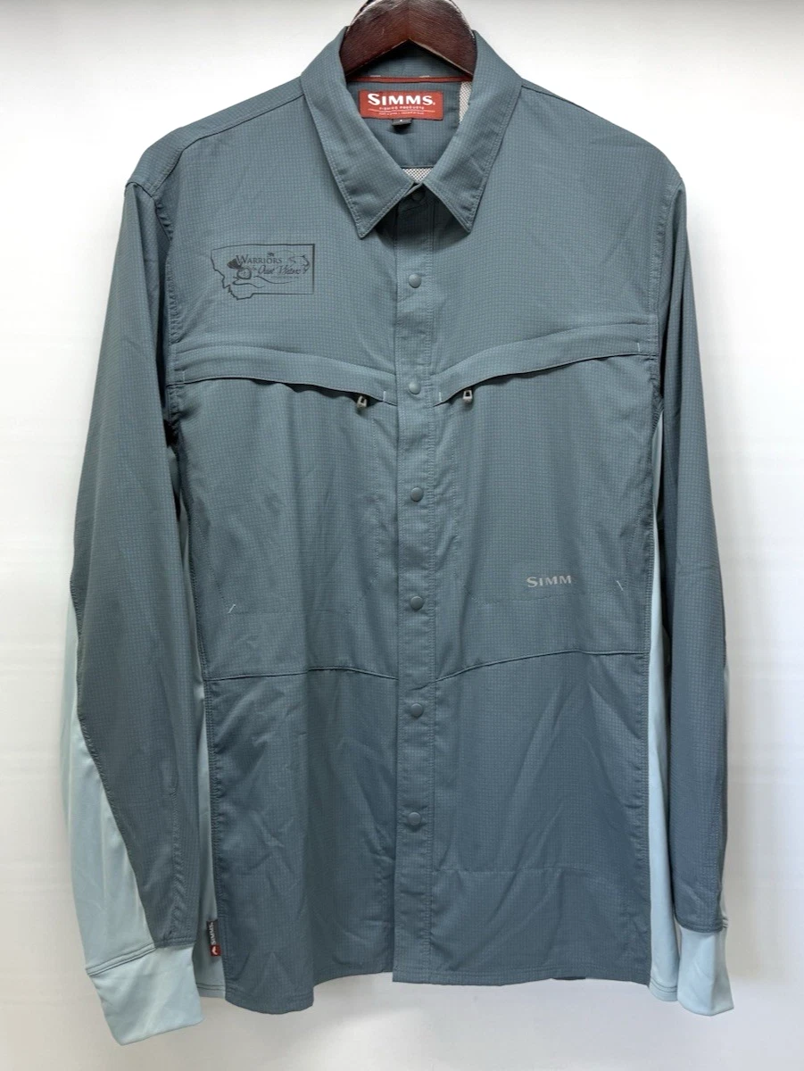 Chemise Simms Fishing Espirito SS UPF, Motif Plaid Fardé, Taille L, Homme