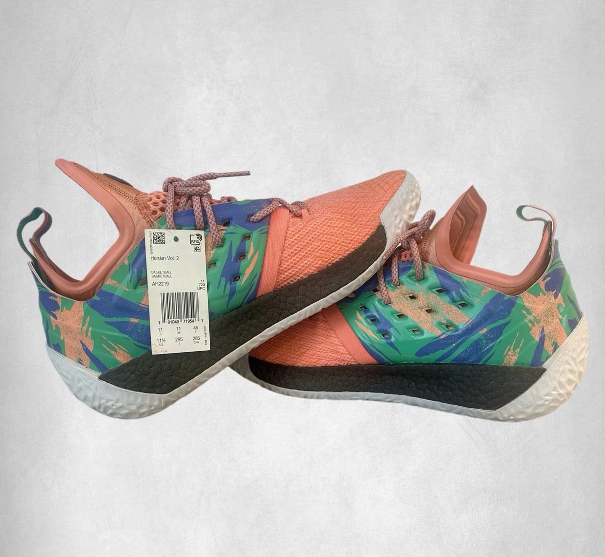 Adidas Harden Vol 2 Basketball Shoes California Dreamin’ Orange Men Size 9 US The Harden Vol 2  main image 2
