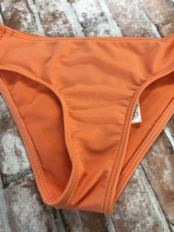 Vintage Y2K Hollister Co. Parte inferior de bikini con tiras naranja X-pequeña para nadar separadas Foto 2 de 4