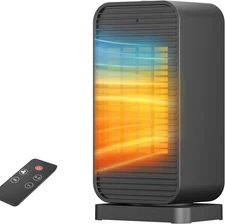 Portable Electric Space Heaters for Indoor Use, Mini Space Heater and Fan Combo,