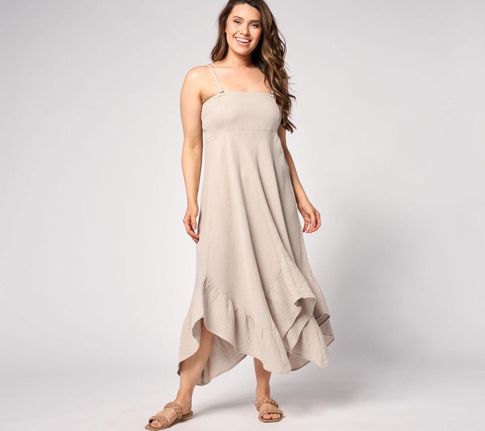 Studio Park Women's Petite Dress PM Pet Convertible Skirt Gray A638747