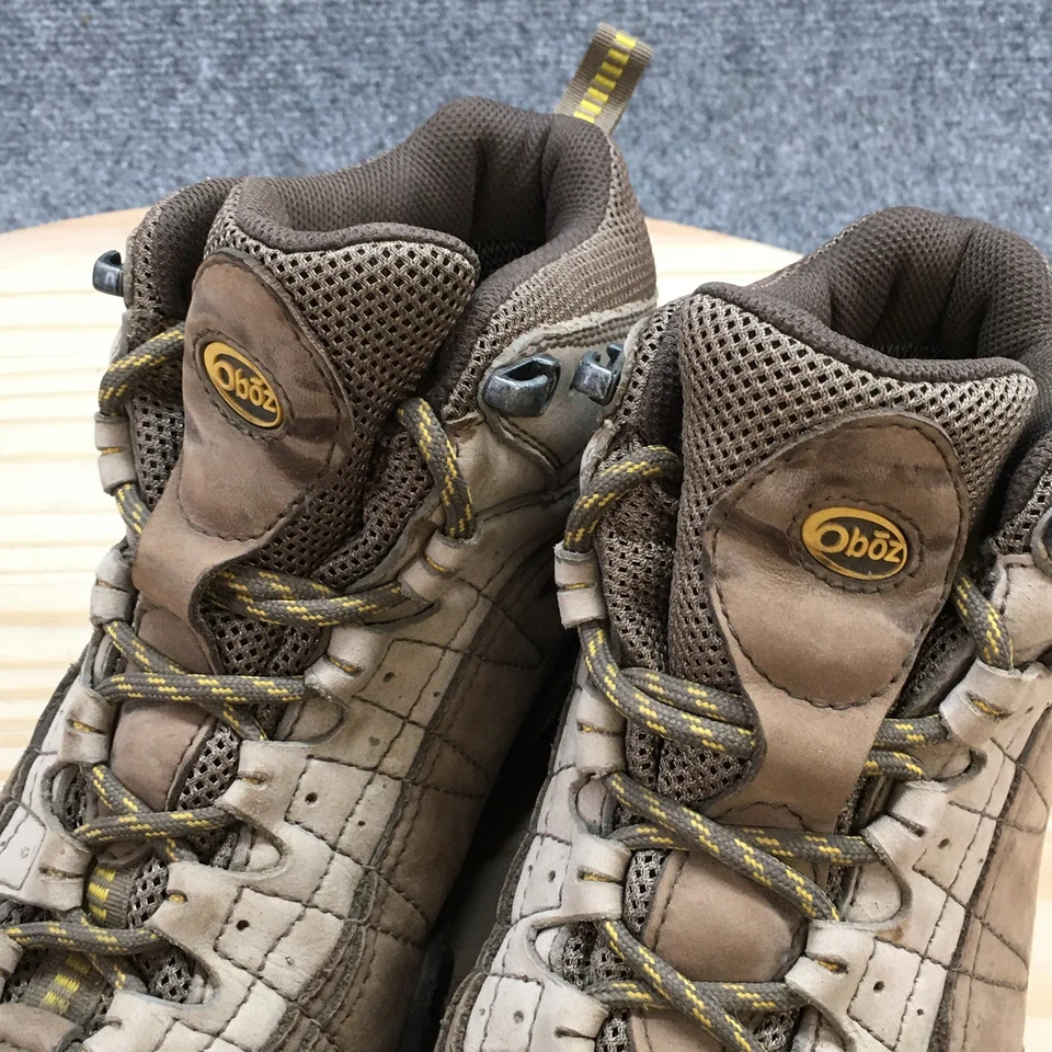 Oboz водонепроницаемый туризм ботинки женщин 7,5 Bridger средний коричневый кожаный шнурует вверх круглый - Изображение 4 из 4