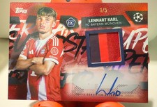 Lennart Karl 2025-26 Topps UEFA  Flagship RC Auto Relic #1/5