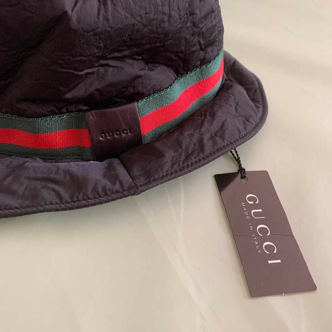 Gucci Bucket Hat Nylon Black Size M Women Authentic thumbnail 17