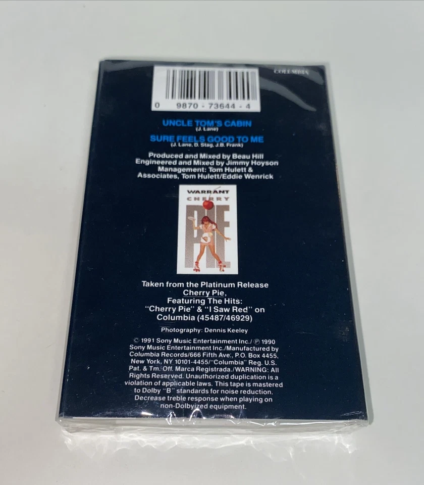 Warrant Uncle Tom’s Cabin / Sure Feels Good To Me  Cassette Single New Sealed - Image 2 of 2