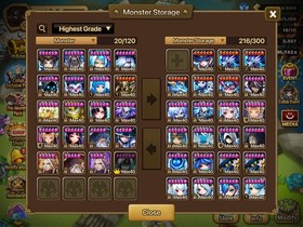 Summoners War 4LD - Lucifer, Maximilian, Nyx, Seimei, G1 +220 Swift, +174 vio