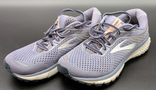 Brooks Ghost 12 Running Shoes Womens Sz 7 Med Gray Pink Granite Peach
