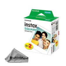 Fujifilm Instax Square Instant Film 20 Exposures  Microfiber Cloth