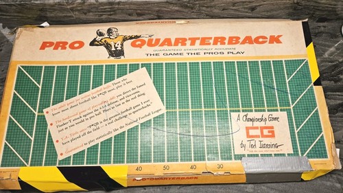 Pro Quarterback Tod Lansing AAU Football Board Game Old 1965 Game Please Read