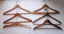 Lot of 6 Vintage Wooden Hangers Store Advertising Lord Ben Franklin PA. Antique