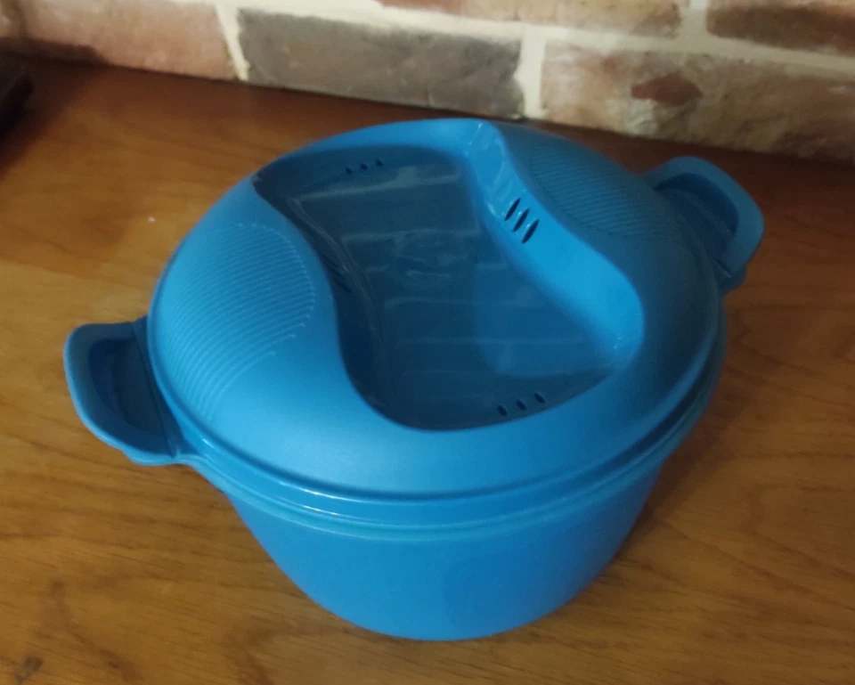 Tupperware  Maxi Cuiseur à Riz  micro-onde  3L  bleu - Photo 3/4