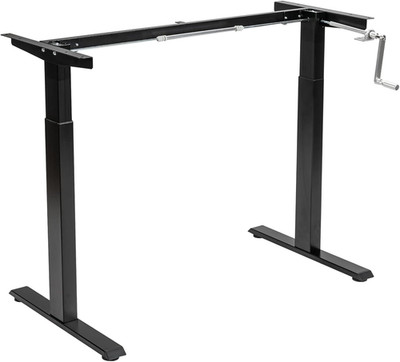 Ergonomic Manual Height Adjustable Stand Up Desk Frame with Crank Handle