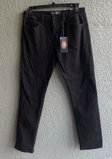 NWT Fire & Rain Straight Leg Jeans Men’s Size 34 X 30 Black Stone Washed Stretch