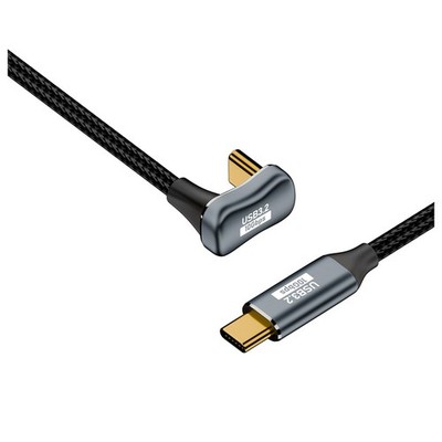 1X(PD 100 W USB C auf Typ C, OTG-Datenkabel mit Winkelstecker, USB 3.2 Gen 7002