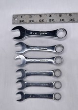 S-k Stubby Metric Combo Wrench Set Of 6 Polished Usa Sk 11mm - 15mm 19mm Clean