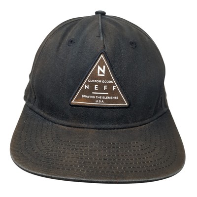 Custom Goods NEFF Braving The Elements Snapback Hat Black One Size Adjustable