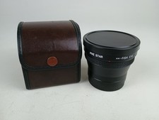 Five Star Semi Fish Eye Lens leather case, 52mm filter thread, front cap READ