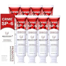 CRME SP-6 6-Probiotic Whitening Toothpaste  Brighten &  Oral Health 8-Packs