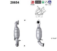 AS Katalysator 28654 FüR Peugeot 308 1 SW 207 CC 16V Turbo CitroËN C4 Picasso
