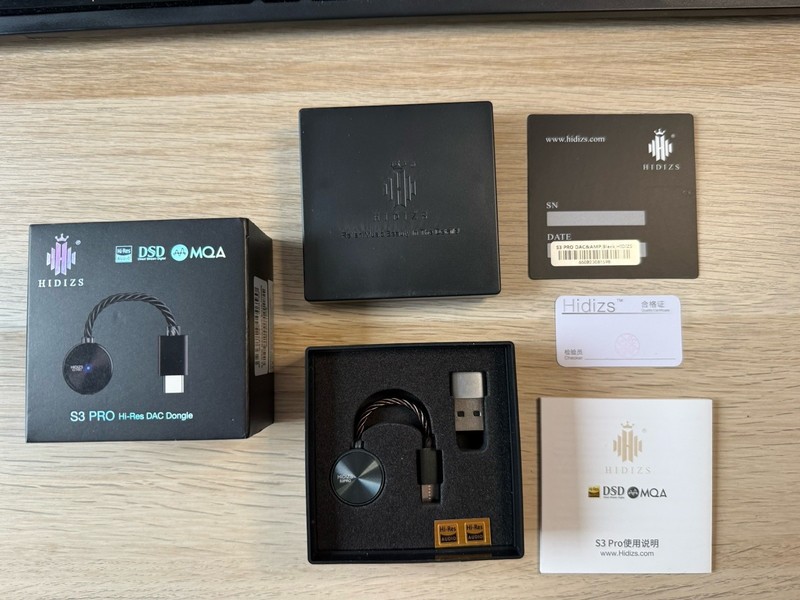 HIDIZS S3 Pro Hi-Resolution Compatible Small DAC Dongle MQA/DSD
