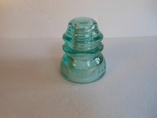 Vintage Whitall Tatum Co. No 1 Made in USA 45 Glass Insulator Aqua