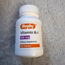 Rugby Vitamin B-1 Tablets , 100 mg, 100 Tablets Exp 06/2027