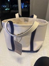 L.L. Bean Boat and Tote USA Made Canvas Bag Navy Blue Medium New With Tag