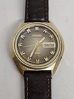 Vintage Seiko DX 6106-7589 Automatic Day-Date 17J Gold Tone Mens Watch